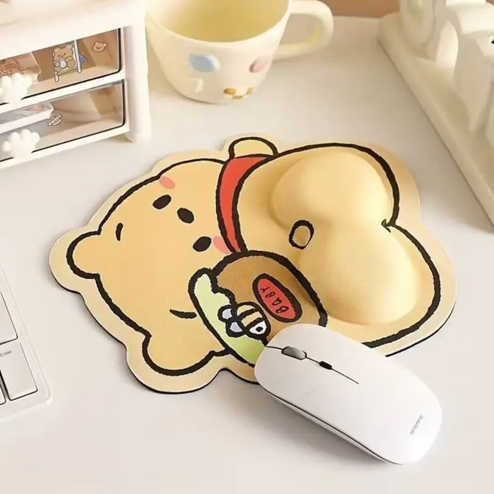 Pooh Bear Cute and Cheeky Mouse pad + Typing Wrist Support Set, mousepad